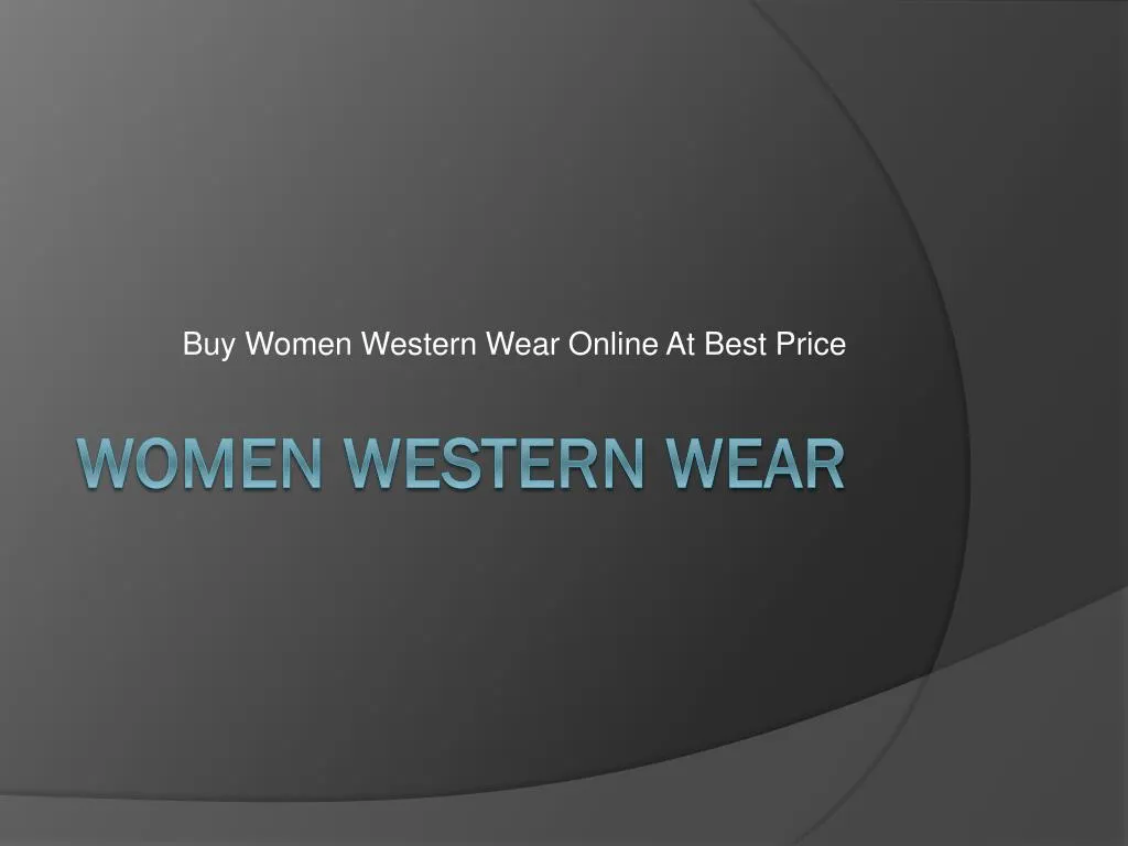 buy women western wear online at best price