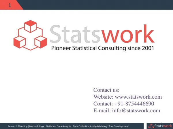 Statswork- Lecture:1: Structural Equation Modeling (SEM) using AMOS (www.statswork.com)