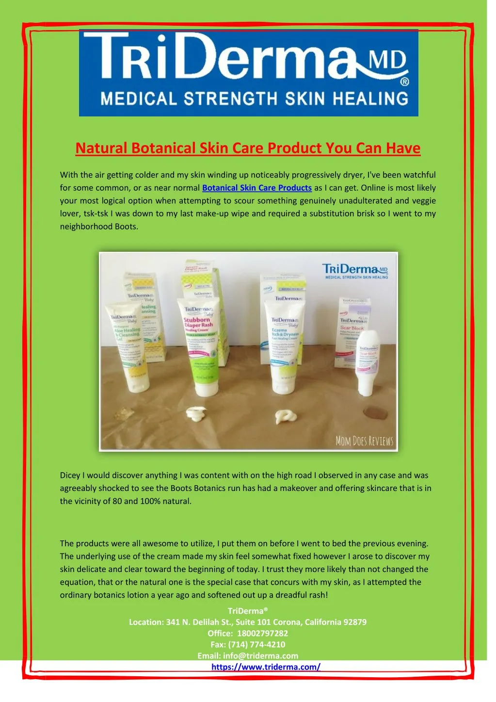 natural botanical skin care product you can have