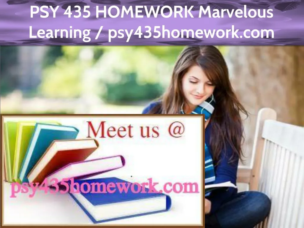 psy 435 homework marvelous learning