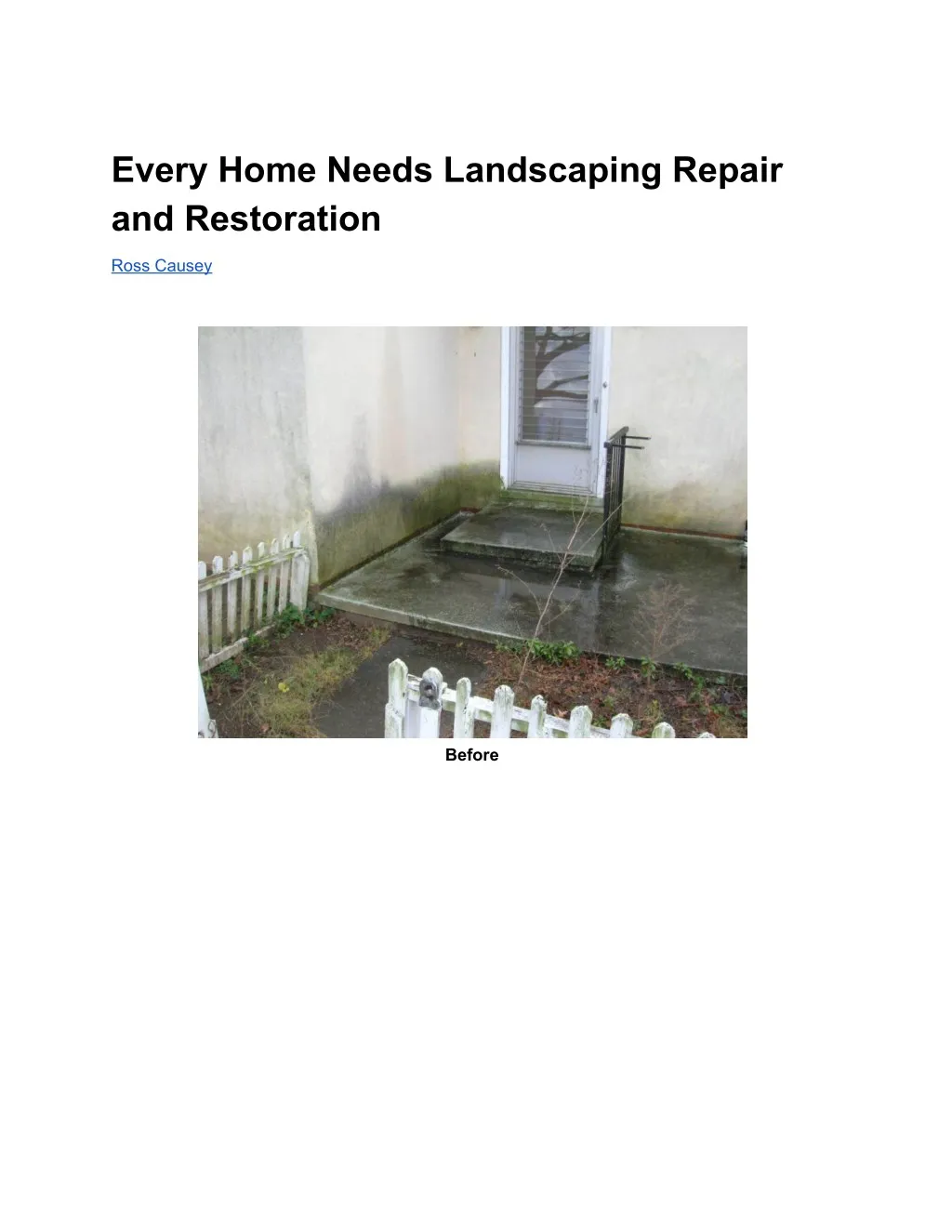 every home needs landscaping repair