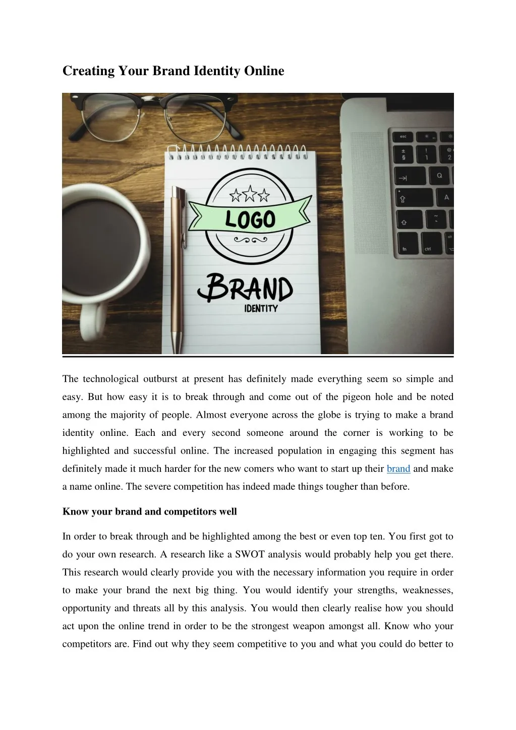 creating your brand identity online