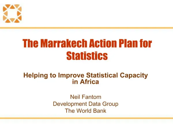 The Marrakech Action Plan for Statistics