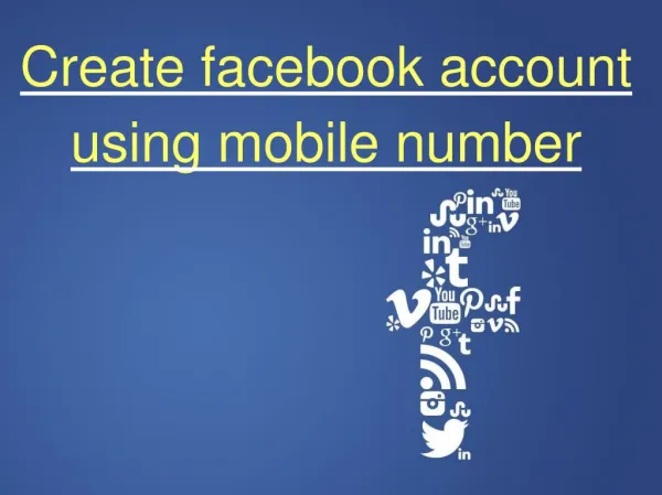 Create facebook account using mobile number