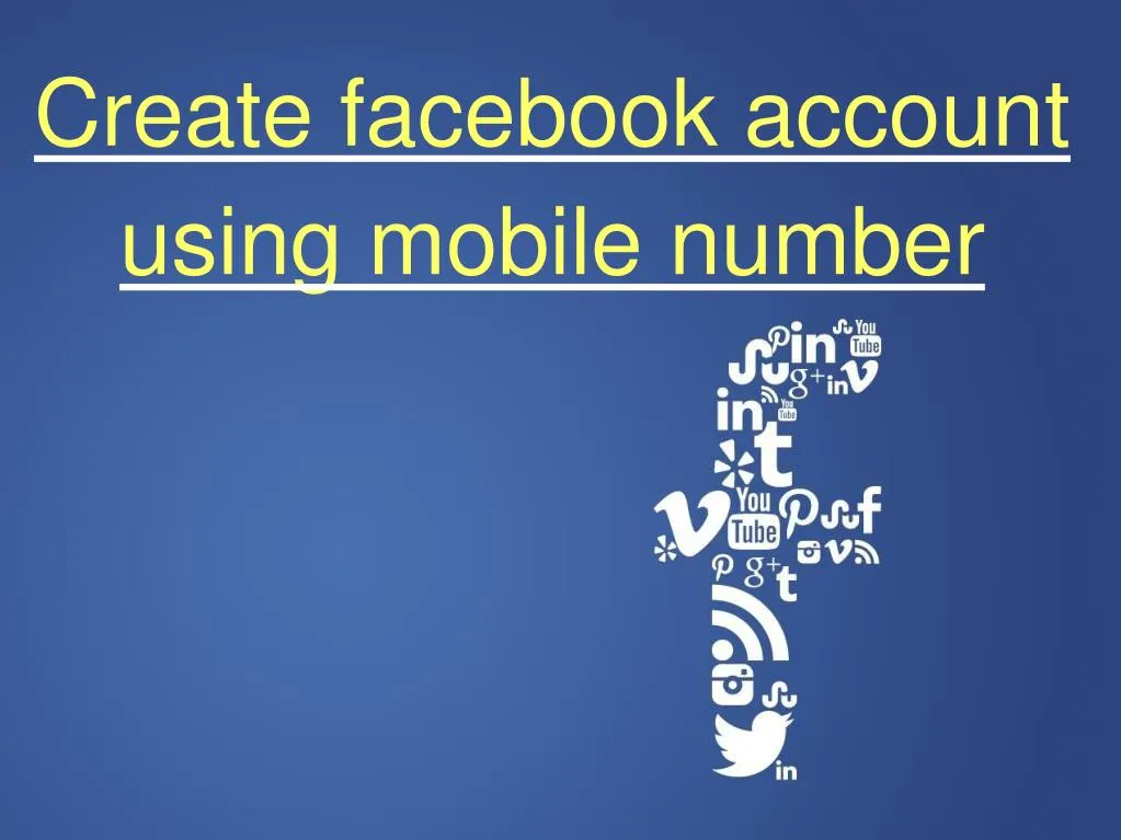 create facebook account using mobile number