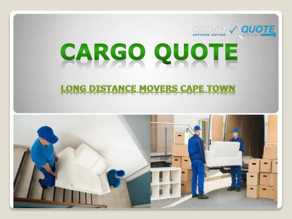 Long distance Movers Cape Town