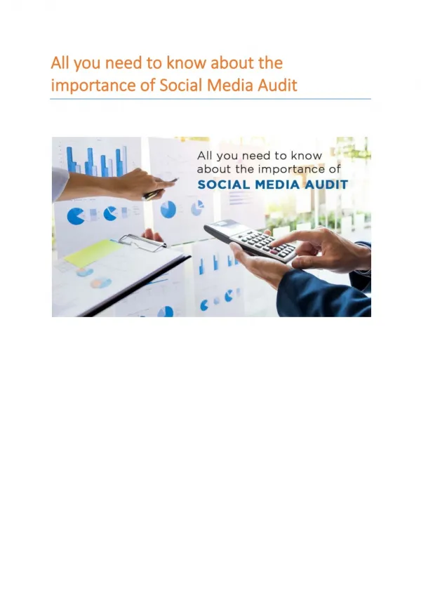 All You Need to Know About The Importance of Social Media Audit