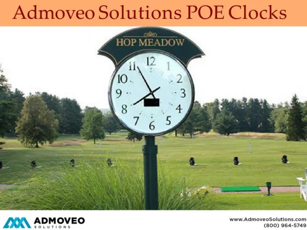 Admoveo solutions poe clocks