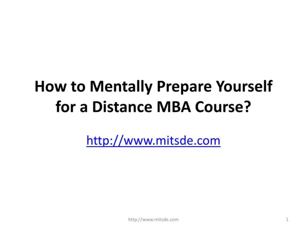 How to Mentally Prepare Yourself for a Distance MBA Course