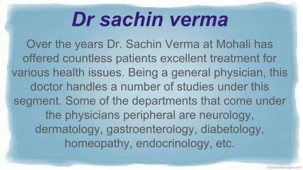 Dr sachin verma