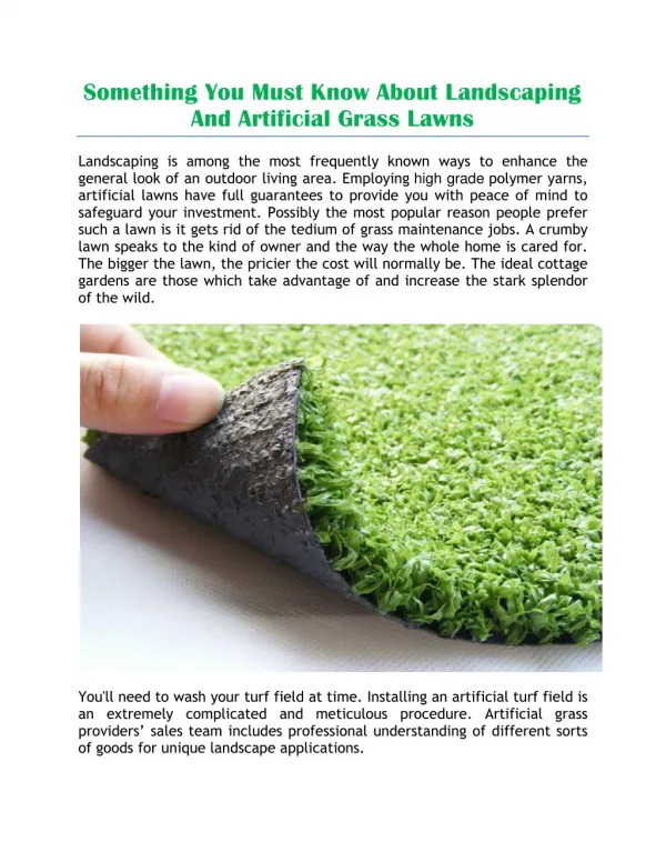 Artificial grass suppliers