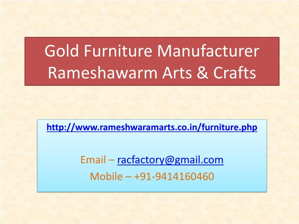 gold furniture manufacturer rameshawarm arts crafts