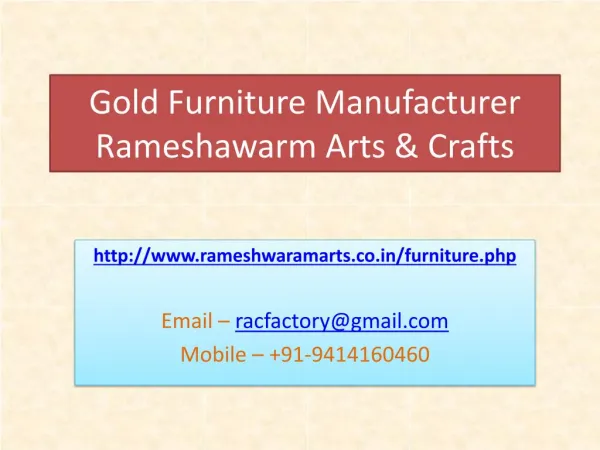 Gold furniture manufacturer
