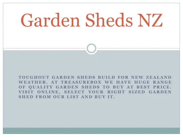 garden sheds nz