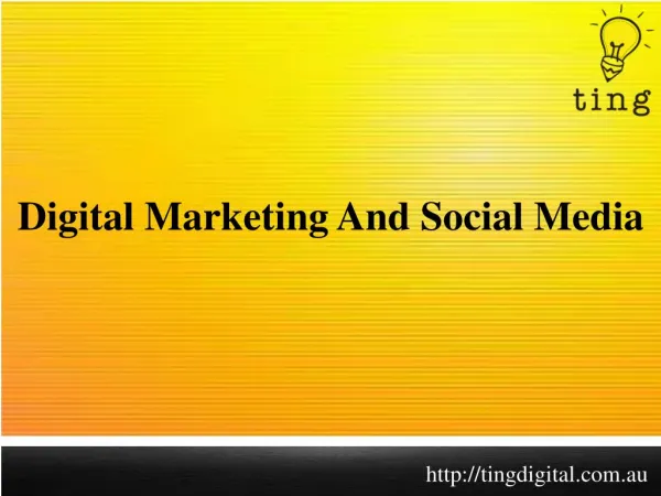 Digital Marketing And Social Media