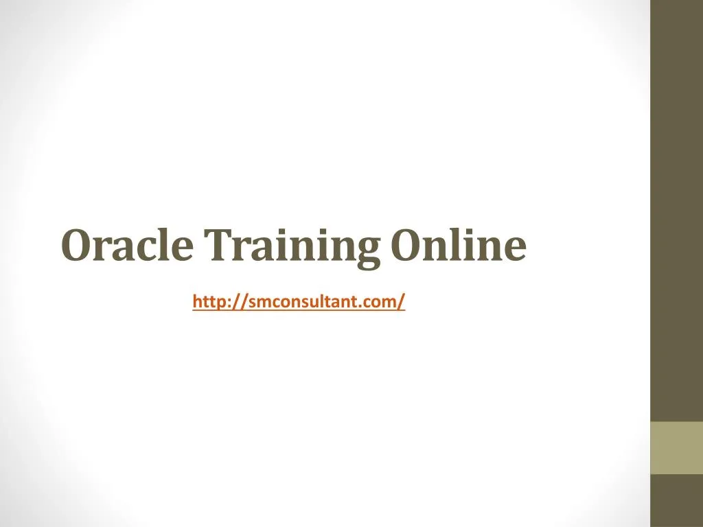 oracle training online