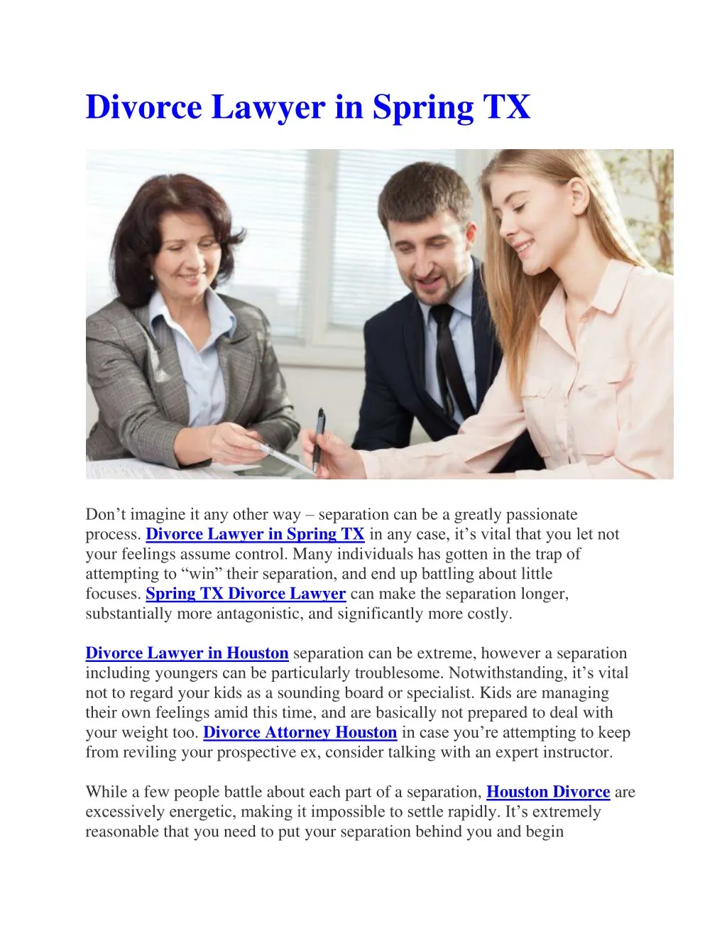 divorce lawyer in spring tx