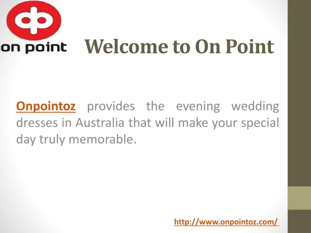 welcome to on point