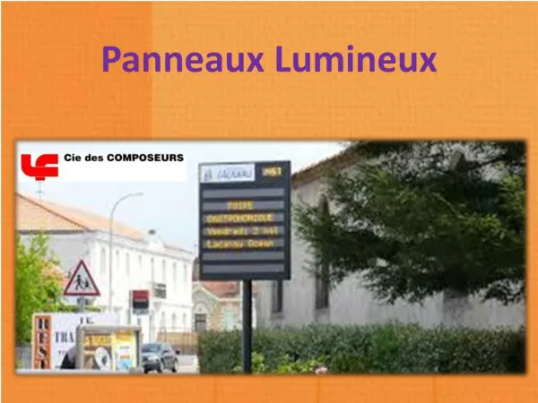 Panneaux Lumineux