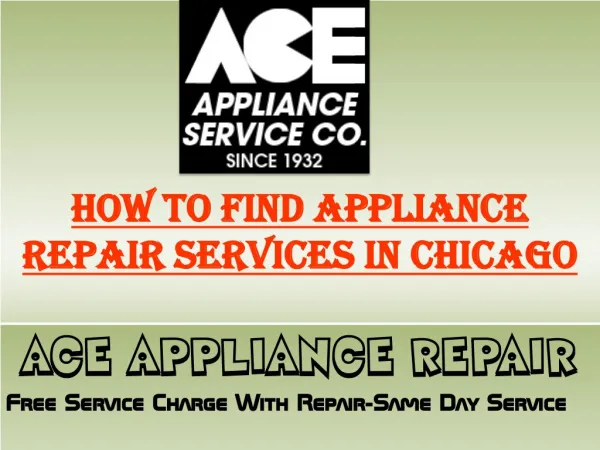 How to Find Appliance Repair Services in Chicago