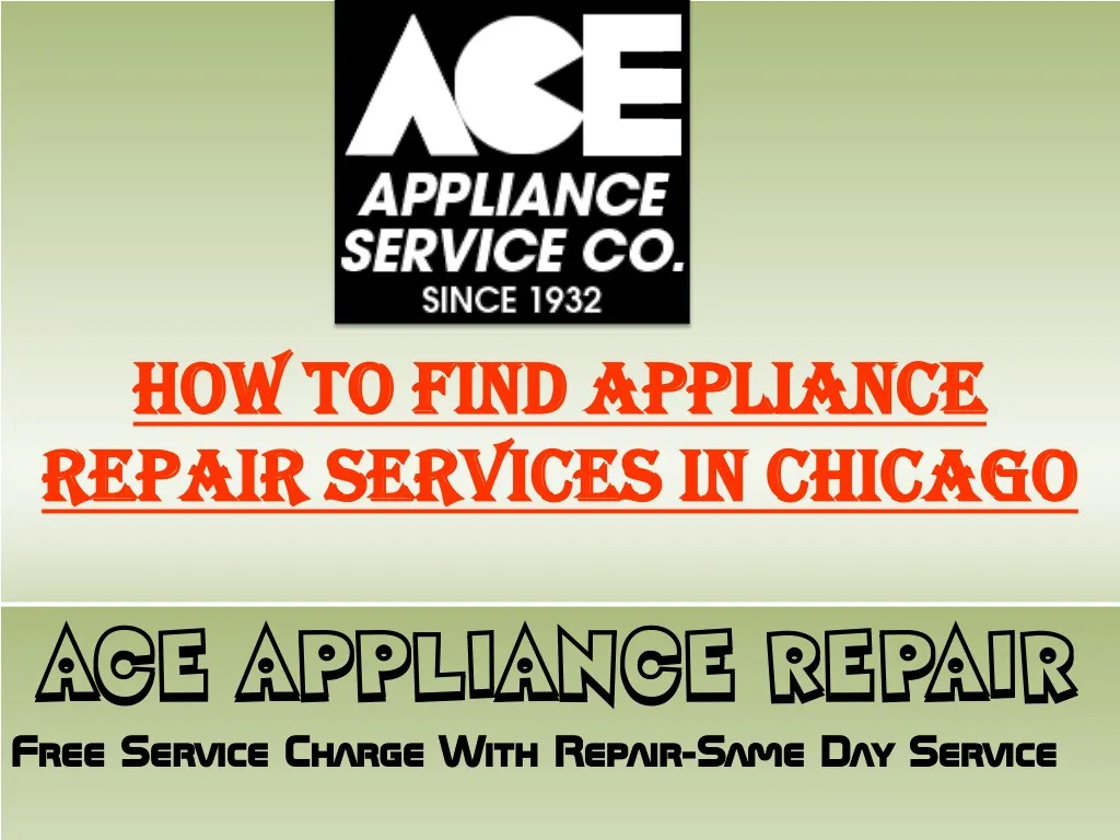 how how to find appliance to find appliance