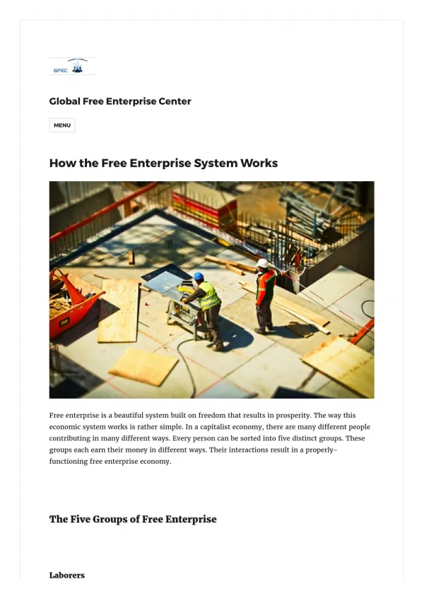 How the Free Enterprise System Works