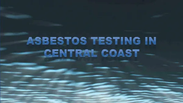 asbestos testing centralcoast