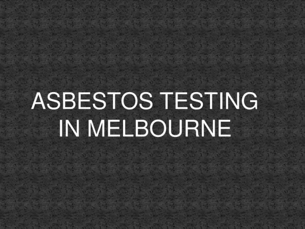 asbestos testing melbourne