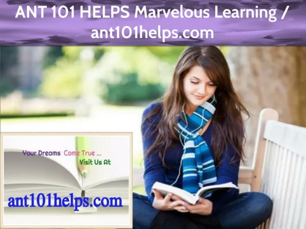 ANT 101 HELPS Marvelous Learning / ant101helps.com