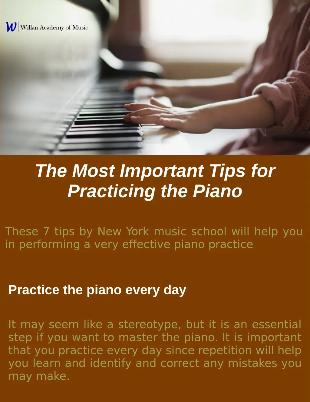 the most important tips for practicing the piano