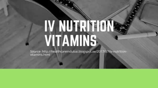 IV Nutrition vitamins