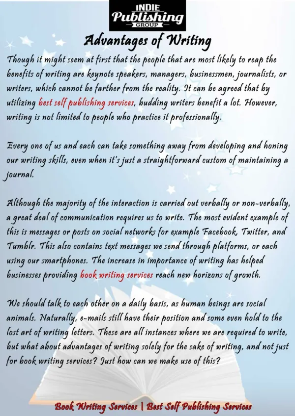 Advantages of Writing