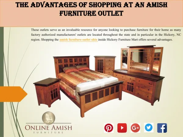 THE ADVANTAGES OF SHOPPING AT AN AMISH FURNITURE OUTLET