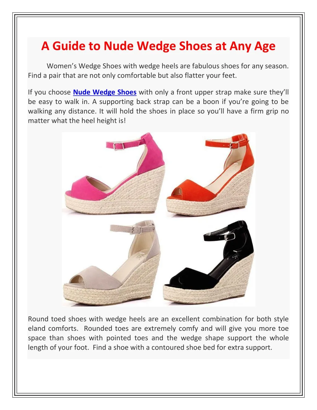 a guide to nude wedge shoes at any age