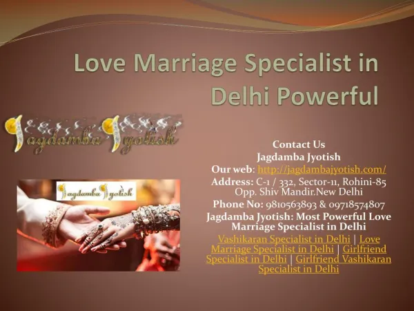 Love Marriage Specialist in Delhi Powerful
