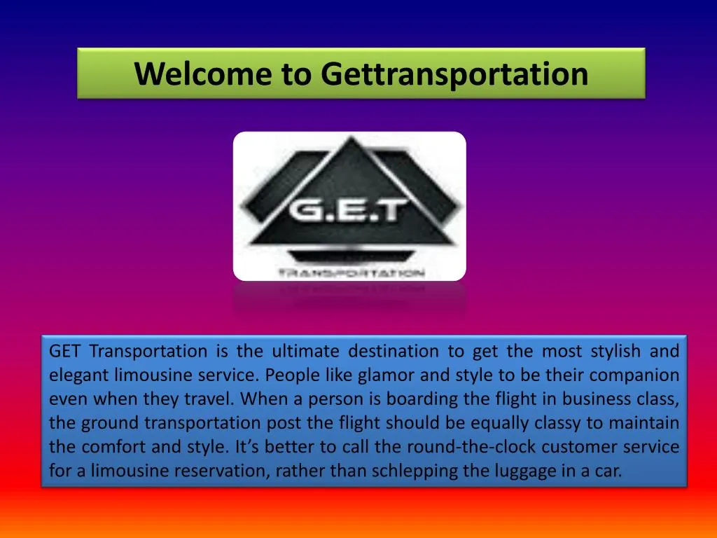 welcome to gettransportation