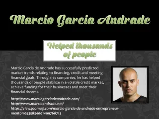 Marcio Garcia Andrade - Helped thousands of people
