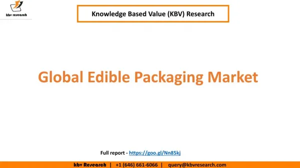Global Edible Packaging Market Growth
