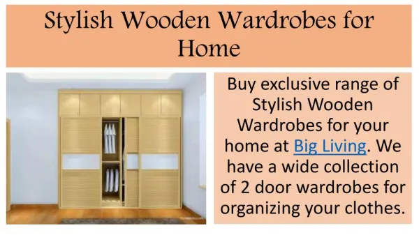 Wooden Wardrobes for Home