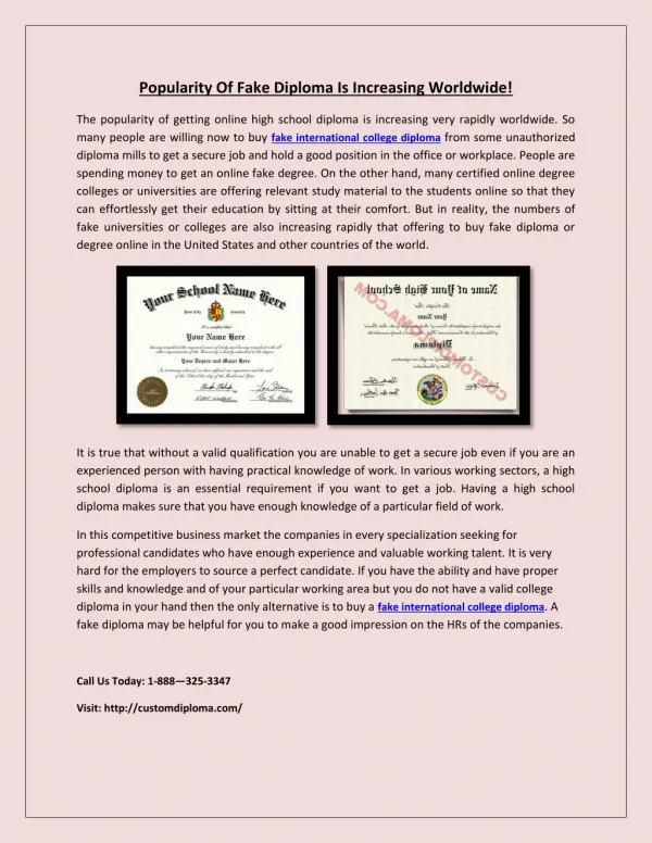 Fake US University Certificates