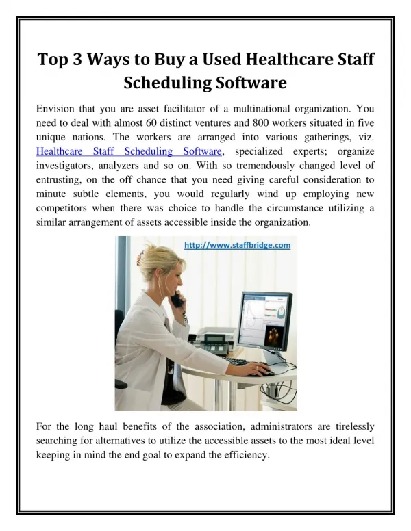 Healthcare Staff Scheduling Software | StaffBridge