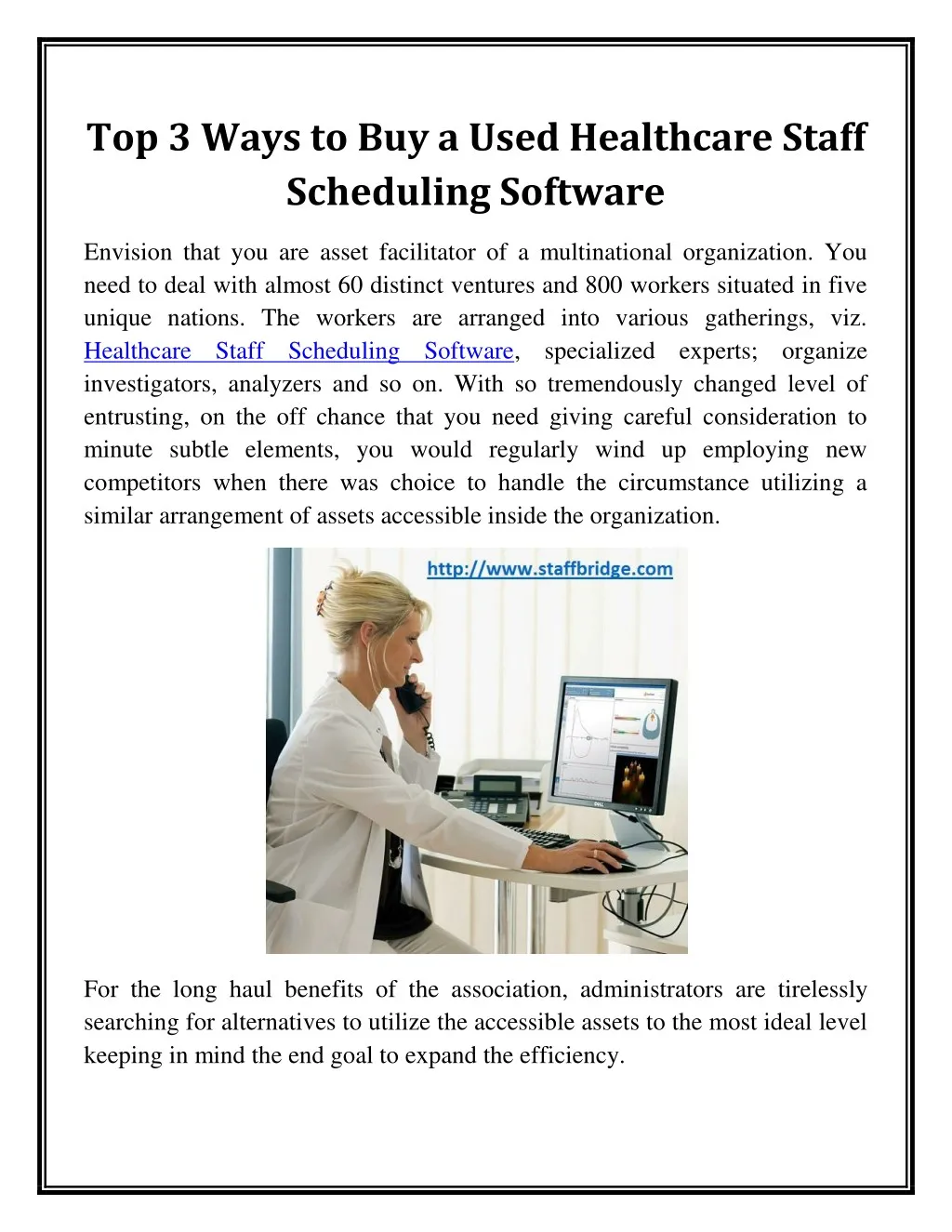 top 3 ways to buy a used healthcare staff