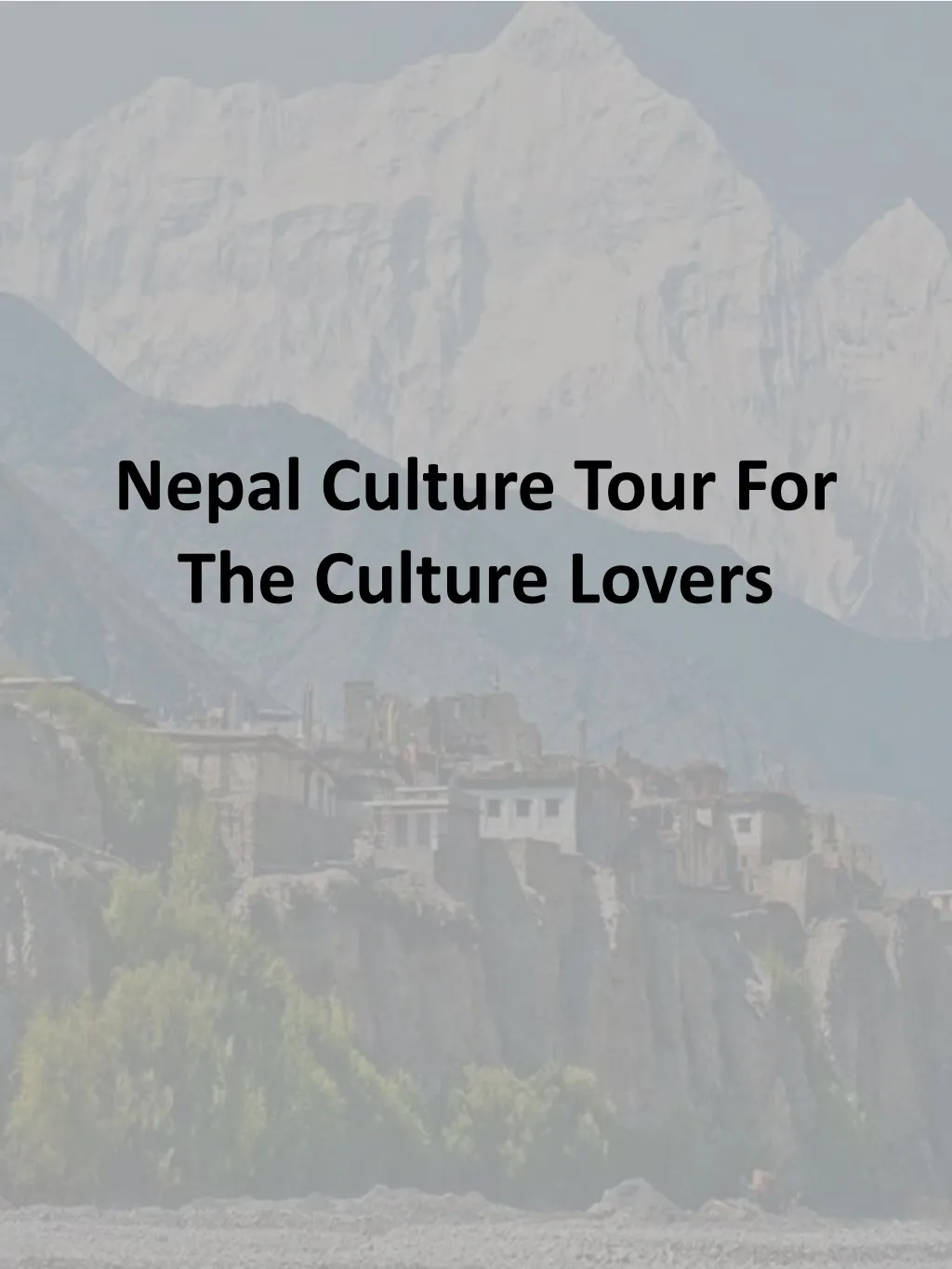 nepal culture tour for the culture lovers