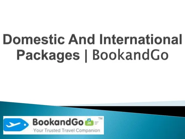 BookandGo | Best Deals On Domestic & International Packages