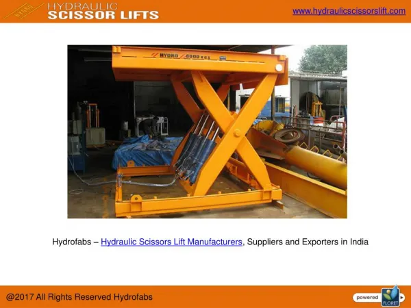 Hydraulic Scissor Lift manufacturers india