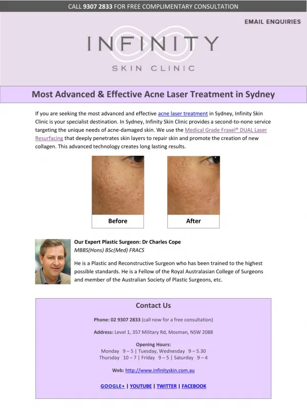 Most Advanced & Effective Acne Laser Treatment in Sydney