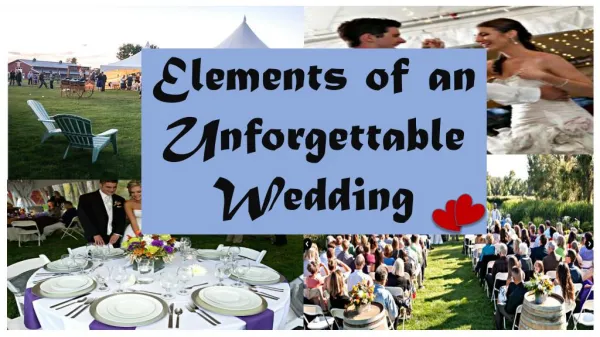 Elements of an Unforgettable Wedding