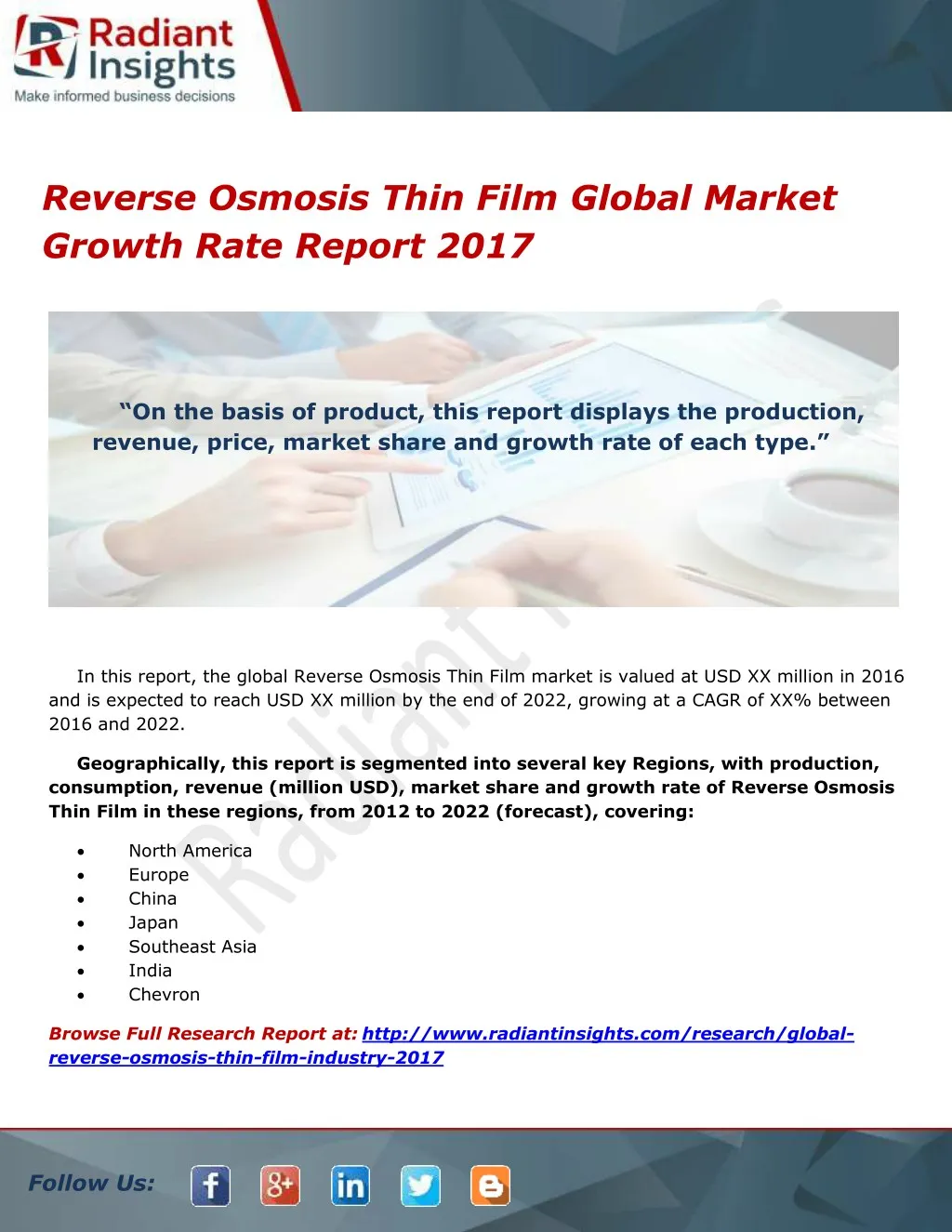 reverse osmosis thin film global market growth