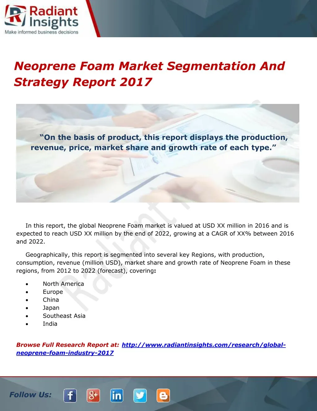 neoprene foam market segmentation and strategy