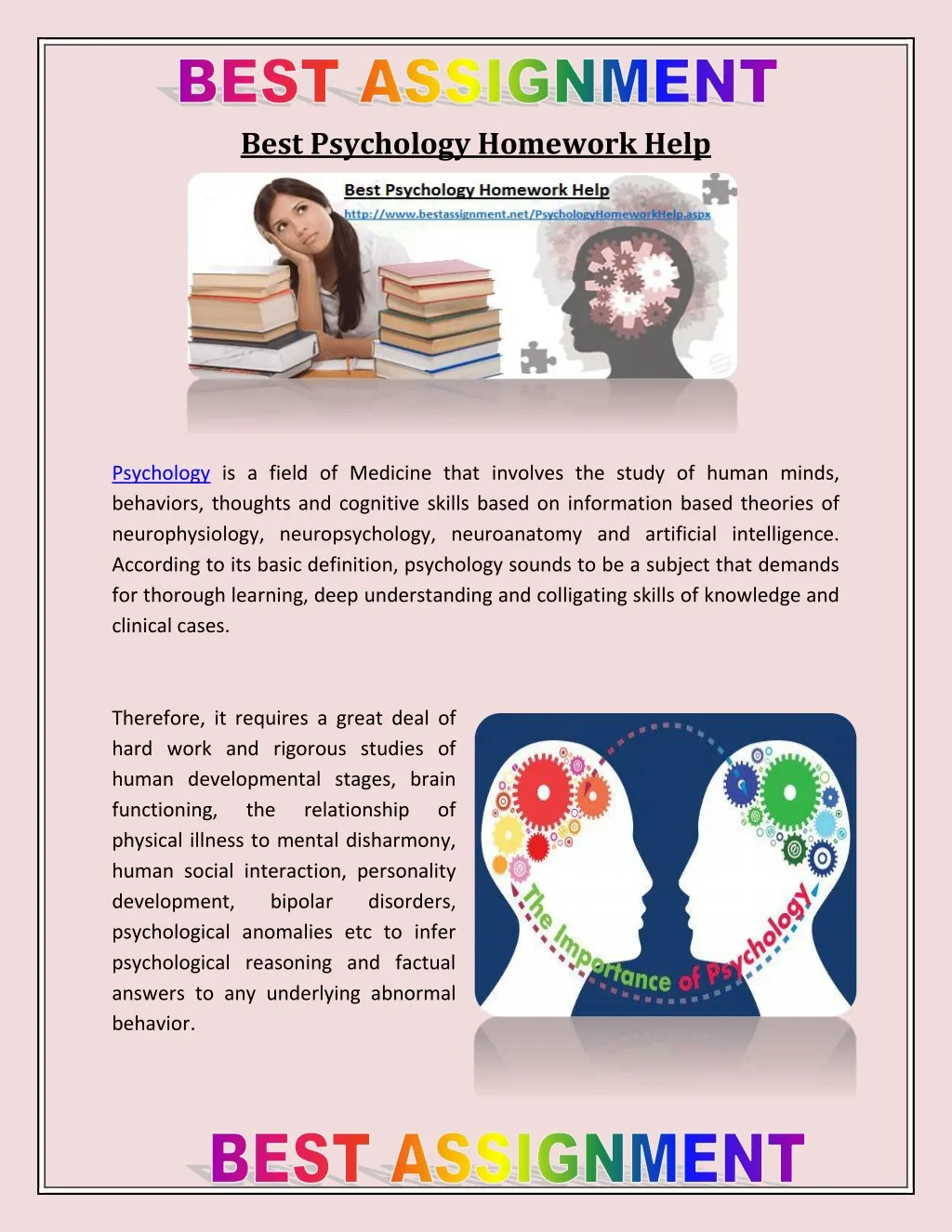 best psychology homework help